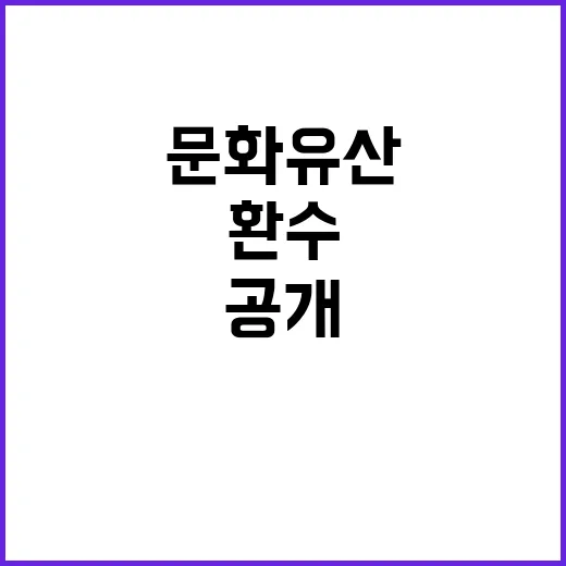 문화유산 정부의 환수 의지 전격 공개!