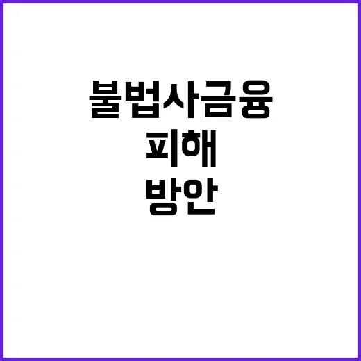 불법사금융업자 소비…