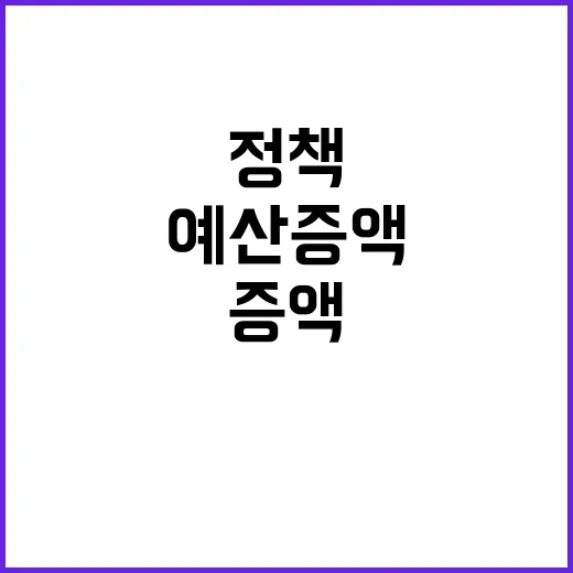 예산 증액 청소년 …