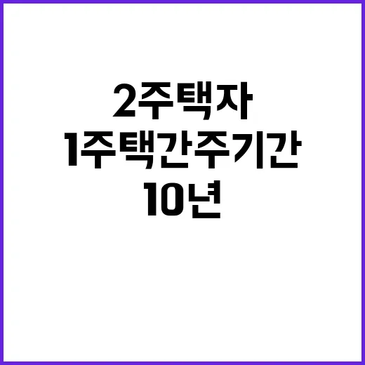 2주택자 1주택 간주기간 10년으로 늘어났다!