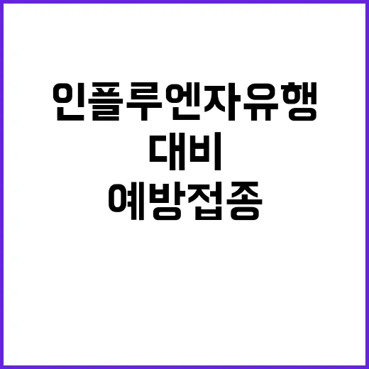 예방접종 인플루엔자 유행 대비 방법 공개!