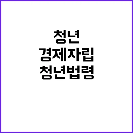 청년 법령 경제자립…