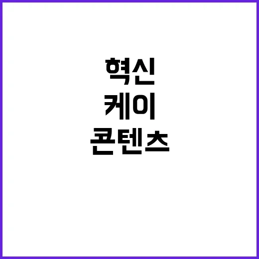 케이콘텐츠 혁신 6…