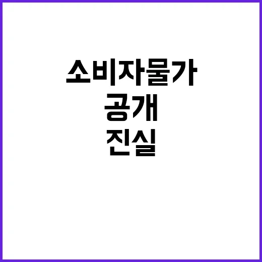 수산물 소비자물가 안정적 상황의 진실 공개!