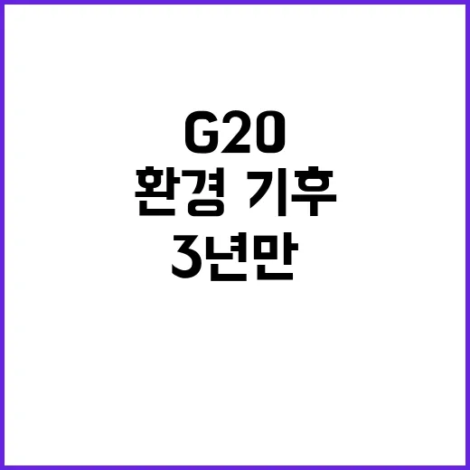 G20 선언문 3년…