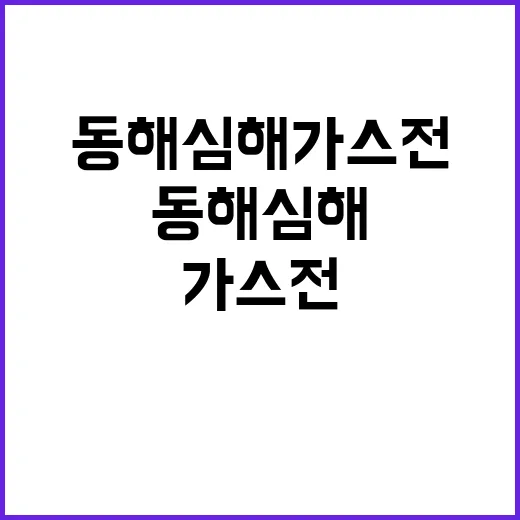 “동해 심해 가스전 투자 자문사 미확정 사실!”