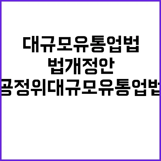 공정위 “대규모유통업법 개정안 사실상 미확정”