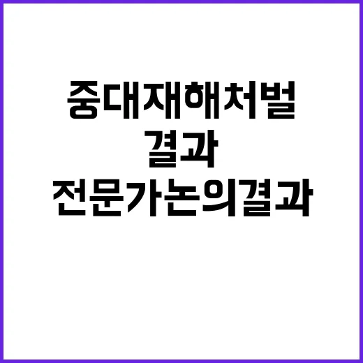 중대재해처벌법령 전…