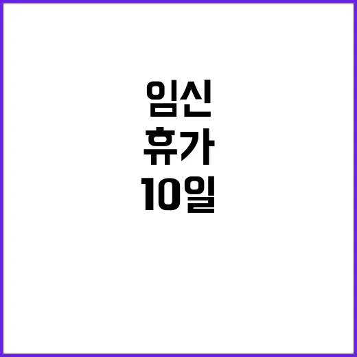 임신휴가 10일…출…