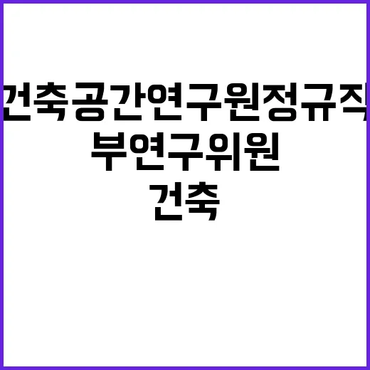 건축공간연구원 정규…