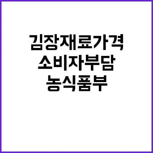 농식품부 발표 김장…