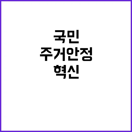 주거 안정 국민 삶…