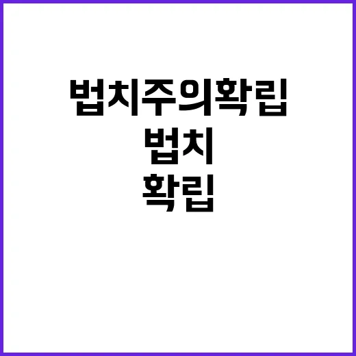 법치주의 확립 고용…