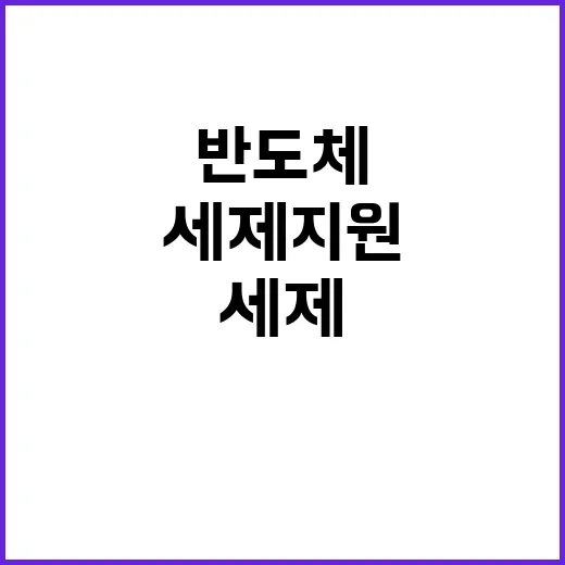 한국 반도체 세제지…