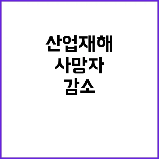 산업재해 사망자 감소 그 이유와 배경은?