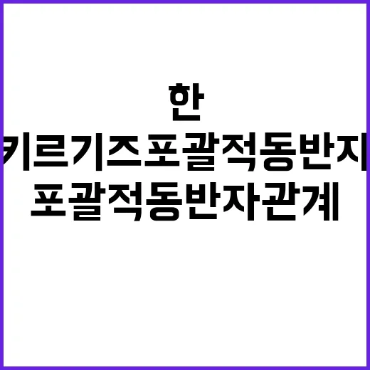 한키르기즈 포괄적 동반자 관계 수립의 의미!