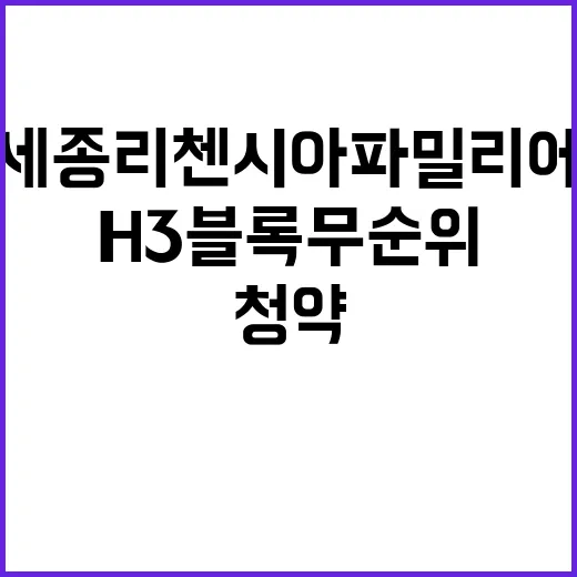 세종 리첸시아 파밀…