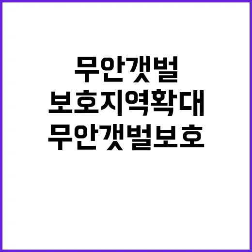 무안 갯벌 보호지역 확대 놀라운 변화가 다가온다!