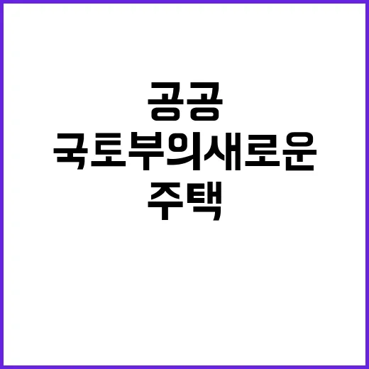 공공주택 공급 확대 국토부의 새로운 정책 방향!