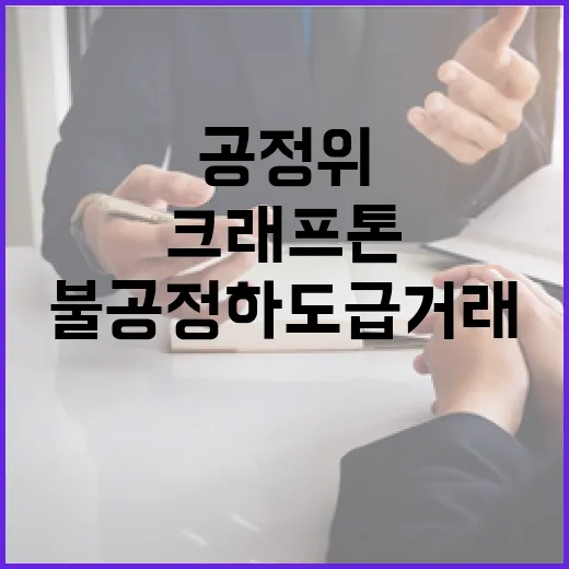 공정위 크래프톤 불공정 하도급 거래 제재!