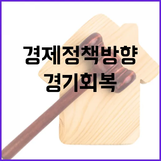 경제정책방향 경기 회복 더 빠른 비밀 공개!