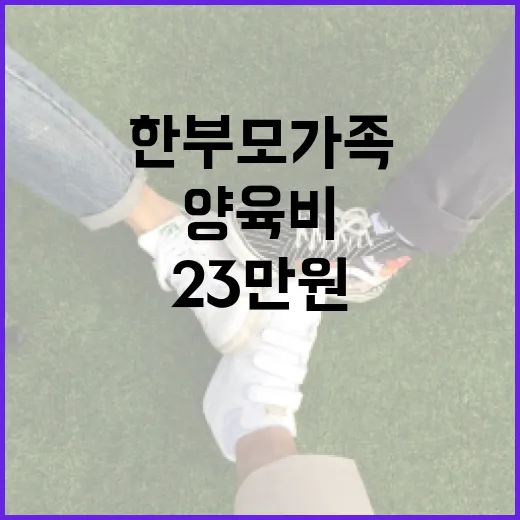 양육비 지원 저소득 한부모가족 23만원 받는다!