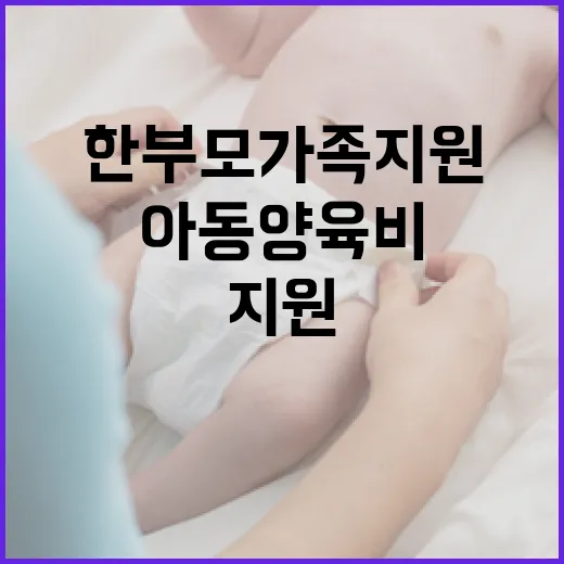 한부모가족 지원 예…