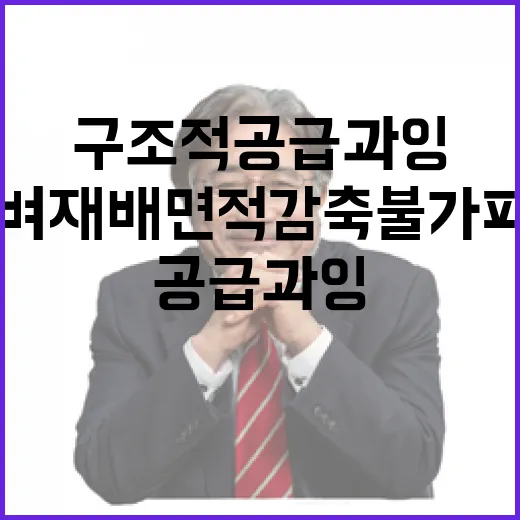 구조적 공급과잉 벼 재배면적 감축 불가피!