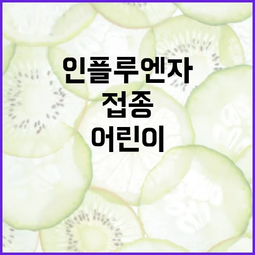 인플루엔자 백신 접종 어린이·임신부·어르신 필수!