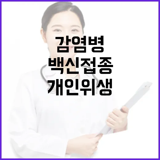 감염병 설 연휴 백신 접종과 개인위생 강조!