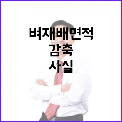 농식품부 벼 재배 면적 감축 사실무근 사실 전격 반박!