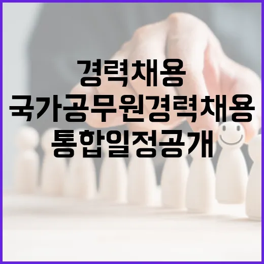 국가공무원 경력채용…