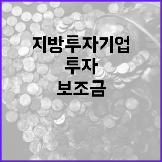 보조금 지원 한도 지방투자 기업에 ‘150억원’!