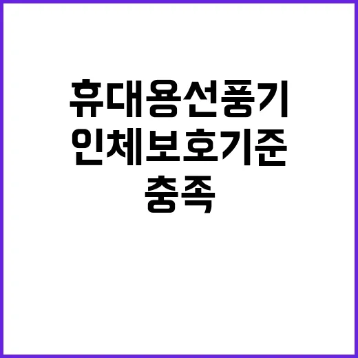 휴대용 선풍기, 인체보호기준 완벽 충족! 궁금증 폭발!