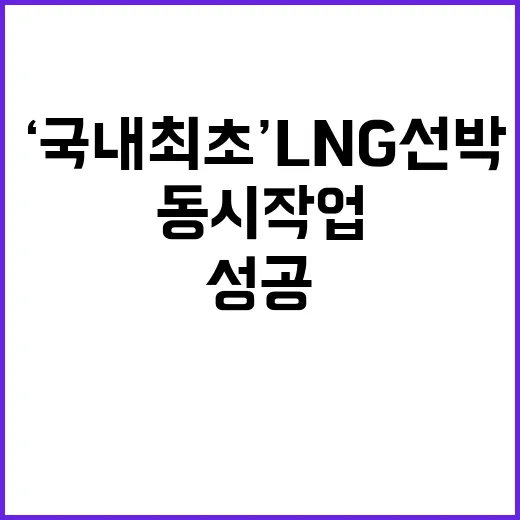 ‘국내 최초’ LNG 선박 동시작업 성공 관심 폭발!