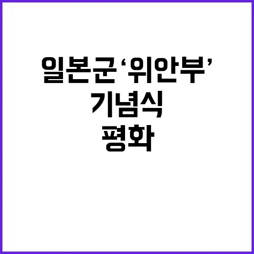 인권·평화 가치 일본군 ‘위안부’ 기념식의 의미