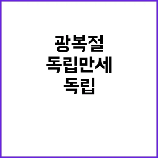 문화독립만세 광복절…