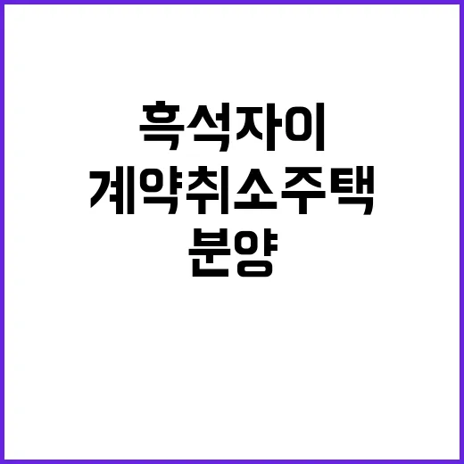 흑석자이 계약취소주택 분양 기회 놓치지 마세요!