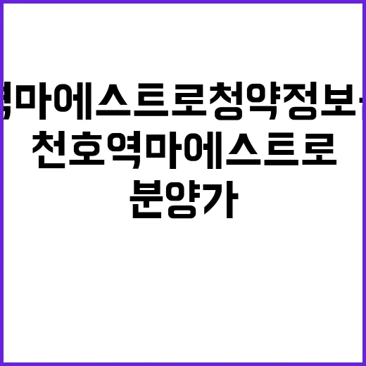 천호역 마에스트로 …