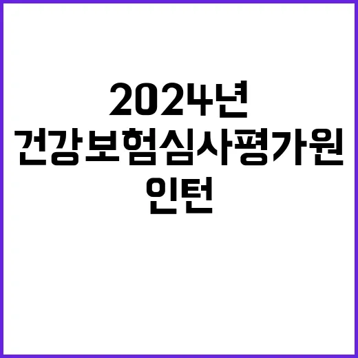 2024년 하반기 건강보험심사평가원 체험형 청년인턴(장애) 채용 공고