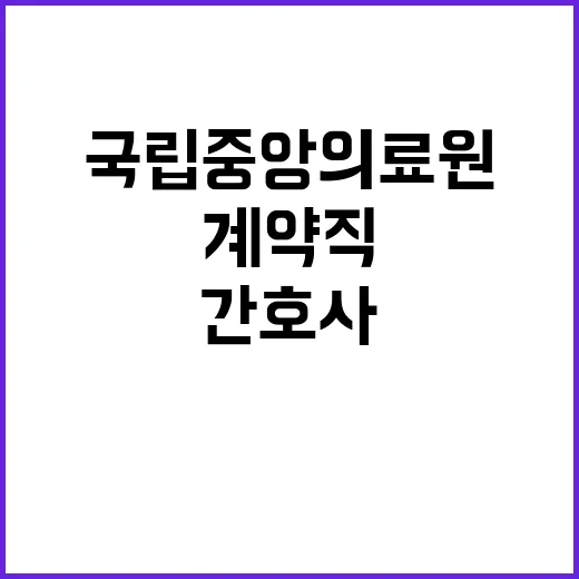 국립중앙의료원 비정…