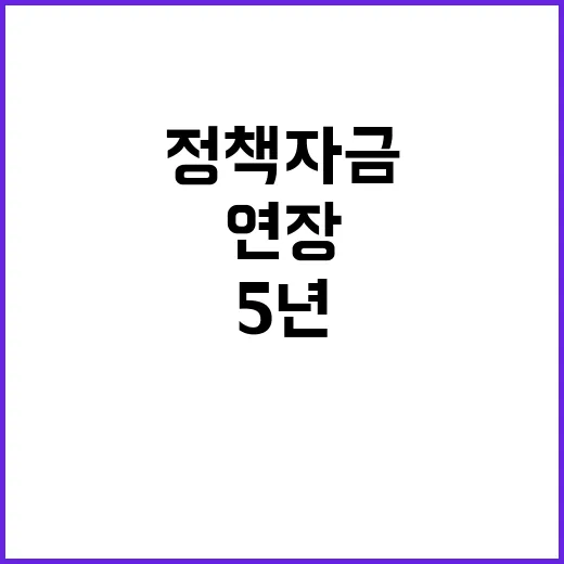 소상공인 정책 자금 5년 연장 혜택 발표!