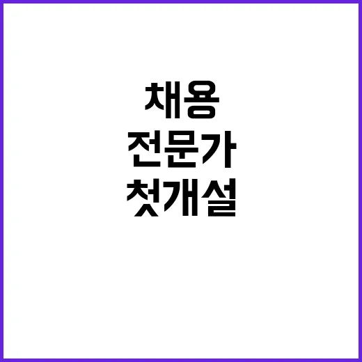 채용절차 정부 전문가 양성 프로그램 첫 개설!