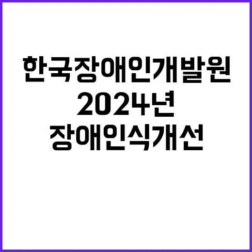 한국장애인개발원 비…