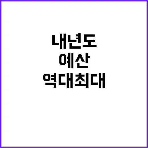 예산 ‘역대 최대’…