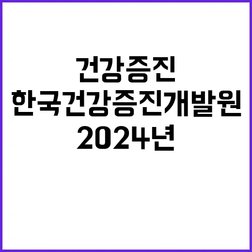 한국건강증진개발원 2024년 3차 위촉전문원 채용 공고