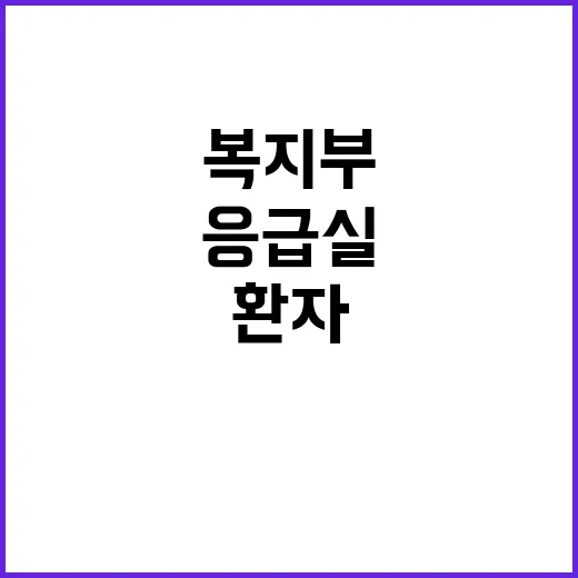 사망률 주의 복지부 응급실 환자 수 변화 없다고!