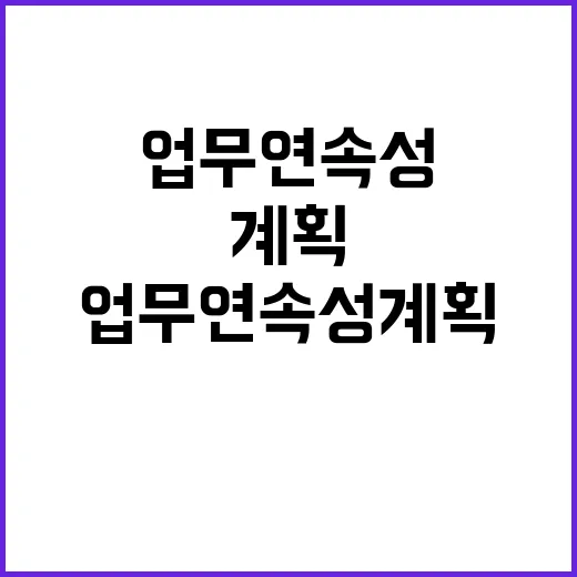 업무연속성 계획 대…