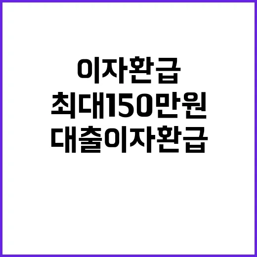 대출 이자환급 최대 150만 원 혜택! 30일까지!