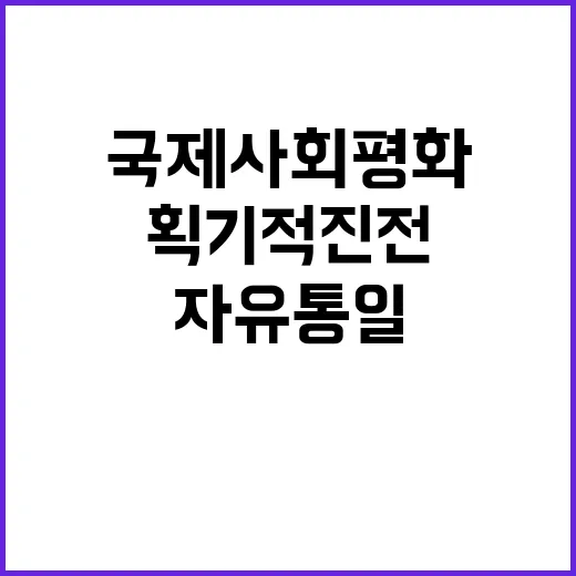 자유통일 국제사회 …